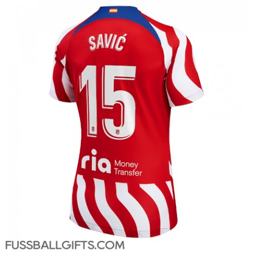 Atletico Madrid Stefan Savic #15 Fußballbekleidung Heimtrikot Damen 2022-23 Kurzarm